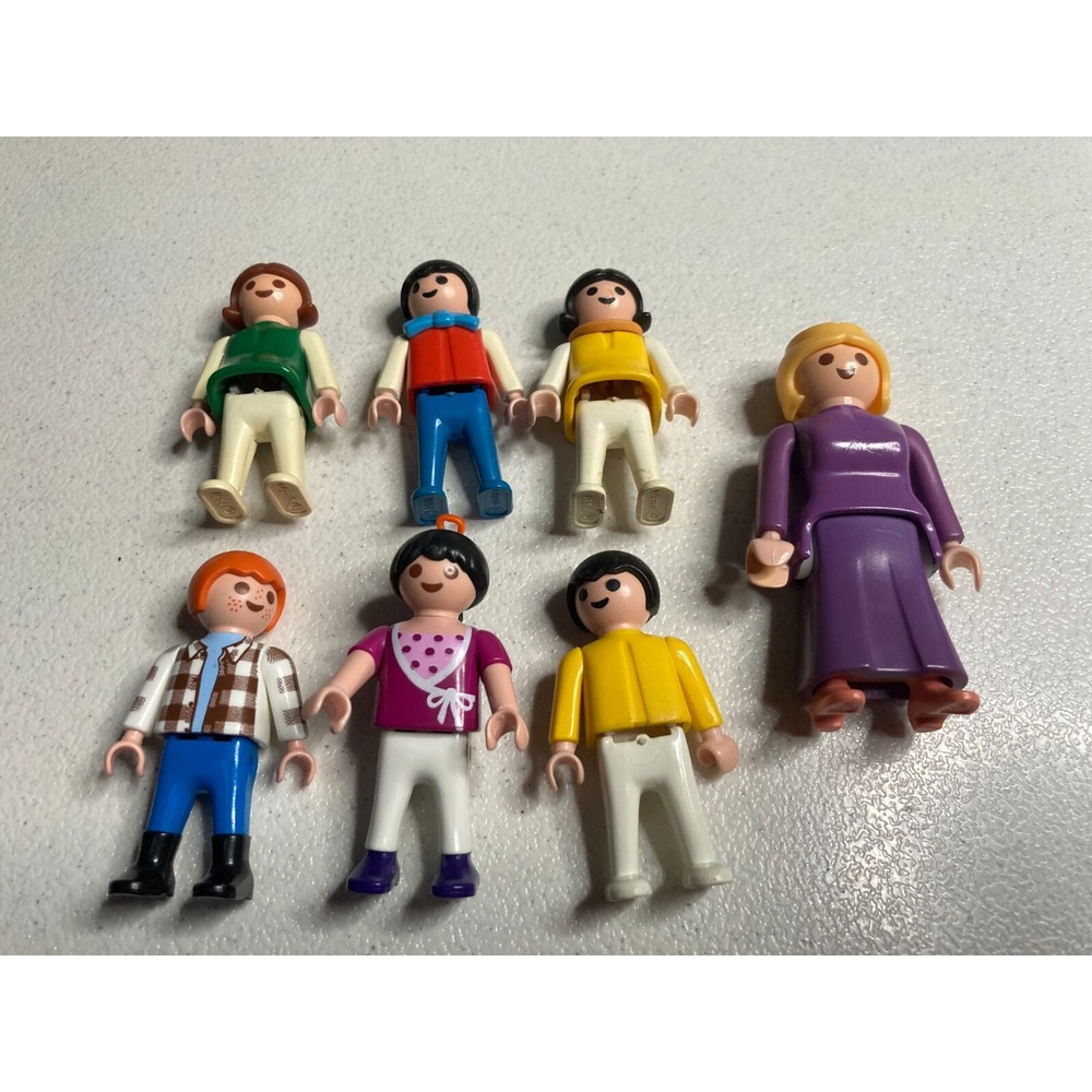 Playmobil Geobra People Figures Lot Of 7 Vintage from years 1981 1987 1992 1995